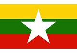 new flag of country of Myanmar in official colors.