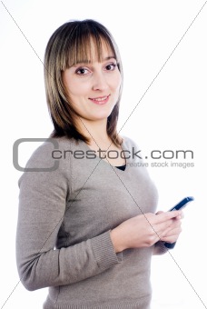 Girl writing sms