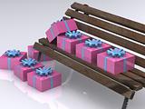 gifts on bench