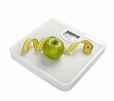 scale libra measurement tape diet fruit food apple