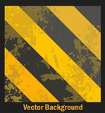 Grunge warning background. Vector