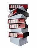 stack of papers documents register files office business