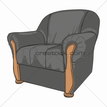 isolated colored armchair