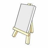 isolated easel
