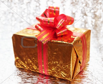 Gift in bright background