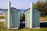Restrooms by the beach