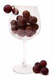 Grapes in a wine glass