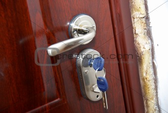 Door with keys