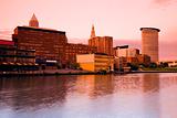 Pink evening in Cleveland  