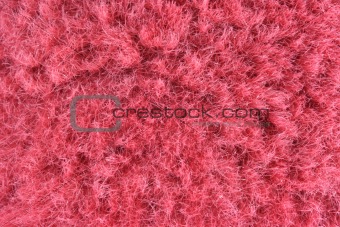 Hairy red fabric