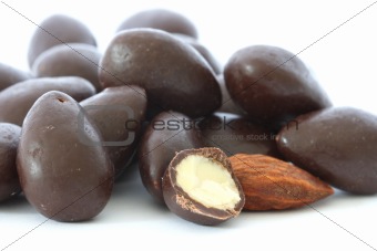 Almond in chocolate