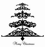 Pattern Christmas Tree Background. Vector