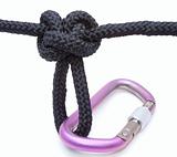Austrian Knot and Carabiner isolated