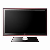 LCD television set over white