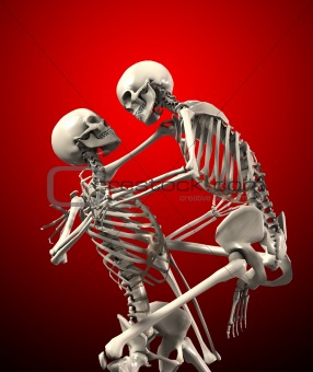 Skeletons Attacking Each Other 