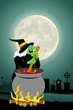 halloween witch cooking
