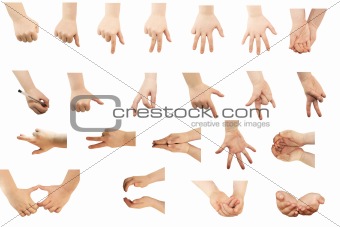 Composite of Hand gestures