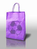 Purple recycle paper bag