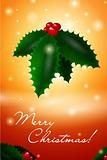 Christmas mistletoe card illustration