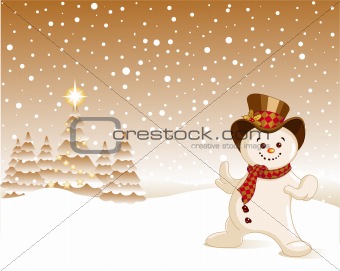 Snowman Christmas background
