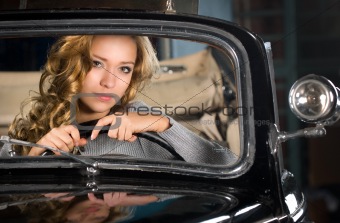 girl in a car