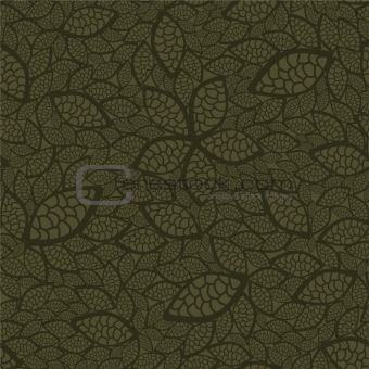 Seamless green leaves wallpaper