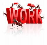 work ants working on career
