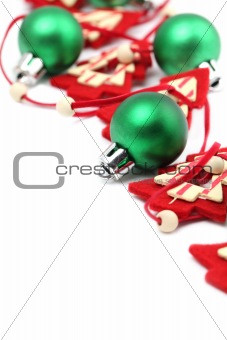 Green and red Christmas decorations