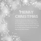 Christmas stars on silver background. Vector