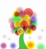 abstract colorful tree.