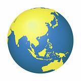 Globe with Asia and Australia