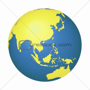 Globe with Asia and Australia