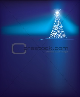 christmas snowflake tree background