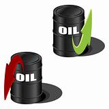 Oil prices up and down