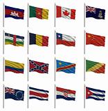 National flags with the letter C