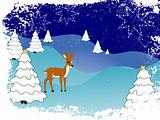 winter scene - christmas card