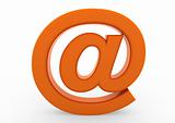 3d email symbol orange