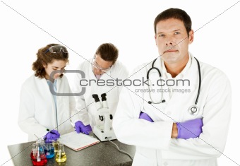 Serious Doctor in Laboratory