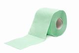 Roll green toilet paper