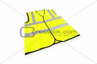 Yellow vest isolated on the white background