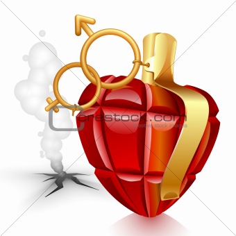 Grenade heart. Female lost