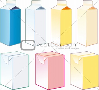 Paper cartons for milk and juice