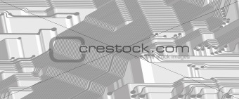 printed circuit - banner - 3D