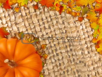 Colorful frame of fallen autumn leaves.