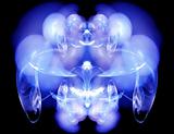 Elegant blue fractal background