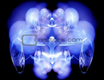 Elegant blue fractal background