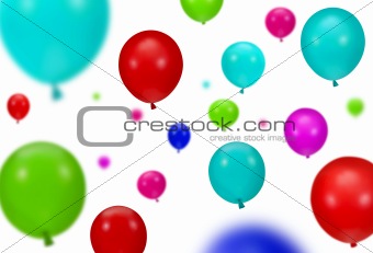 Background of color party balloons