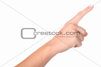 Woman hand isolated