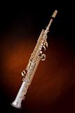 Saxophone Gold Silver Isolated Black
