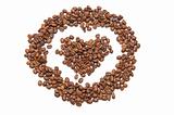 coffee heart in circle